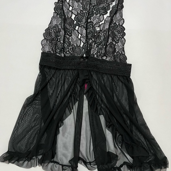 Seven Til Midnight - Y2K lace sheer open front lingerie top - size M - Picture 5 of 7